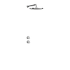 DÉCA indbygget brusearmatur med termostat (væg), hoved