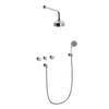 Cross-handle built-in shower fixture
