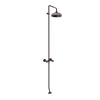 Cross-handle wall-mounted outdoor shower