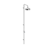 Cross-handle outdoor shower with single handle 